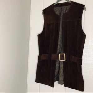 VINTAGE Suede Vest Hand Tailored Sangwoo